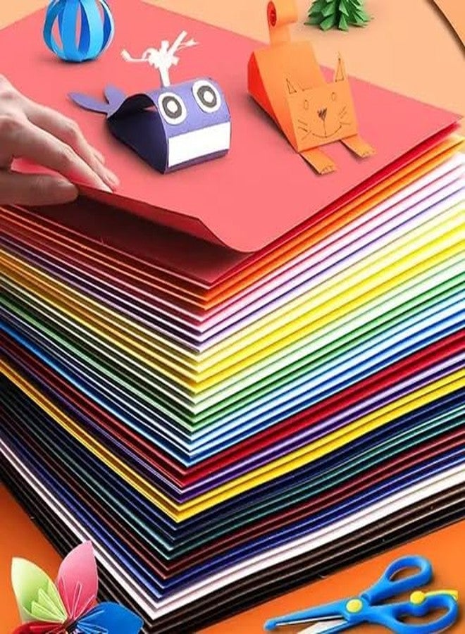 QUAKEL A4 Color Paper Colour, 100 Sheets Pack for Art & Craft, Decoration Copy Printing Papers Sheet,Home, School, Office Stationery A4 Double Sided Colored Coloured Paper (Set of 1, Multicolor) - Image 4